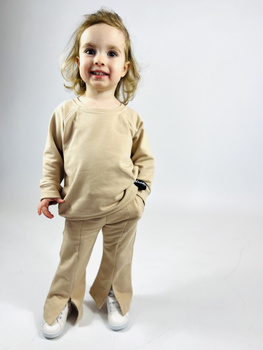 Bluza dziecięca dresowa beżowa Junior Basic