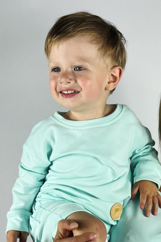 BLUZA DZIECIĘCA MIĘTOWA JUNIOR BASIC